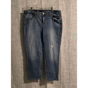 Women's Simply Vera Wang Jeans, Size 8, Blue Boyfriend‎ Capri